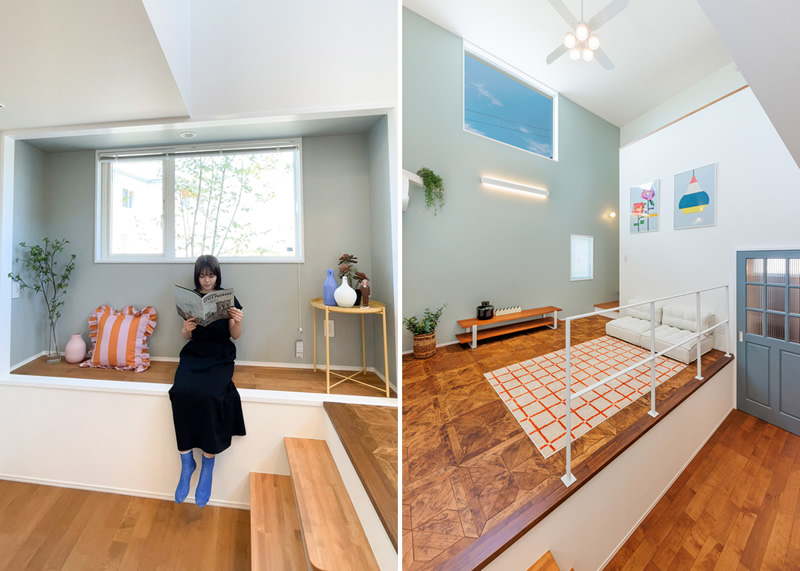 心地よさを大切にした、くつろぎスペースの写真