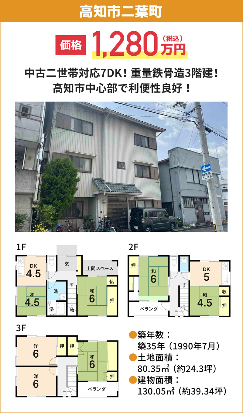 高知市二葉町中古住宅