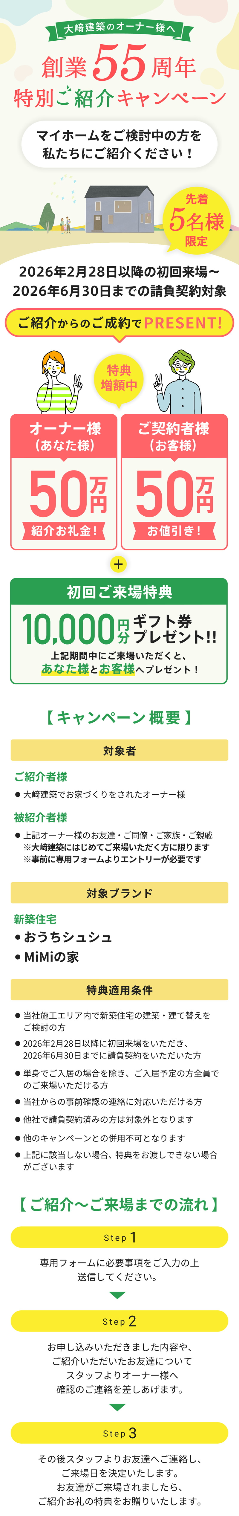 【創業55周年】特別ご紹介キャンペーン